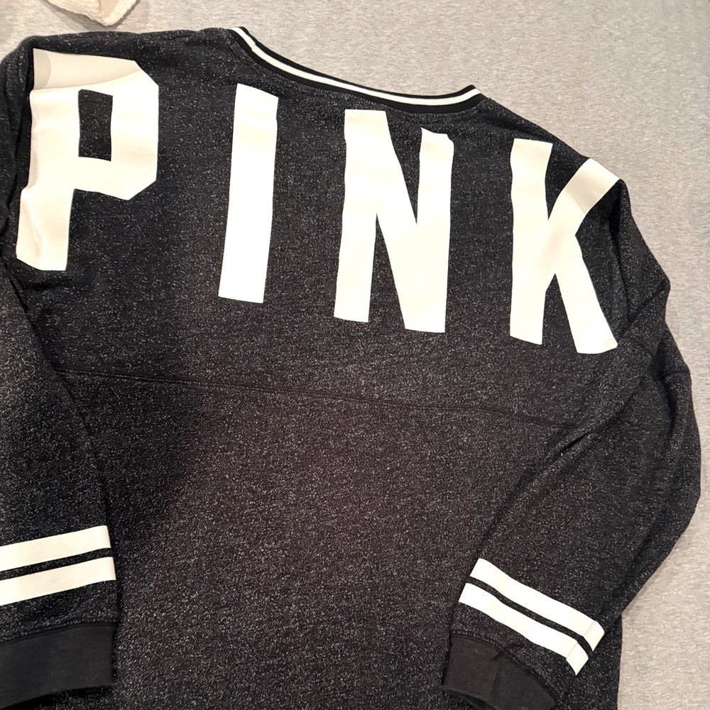 Black and white Pink Victoria Secret light sweater shirt